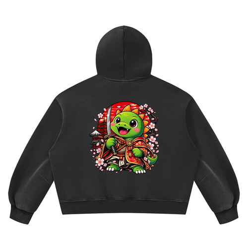 Mans cherry blossom Vintage Wash Boxy Fleece Hoodie