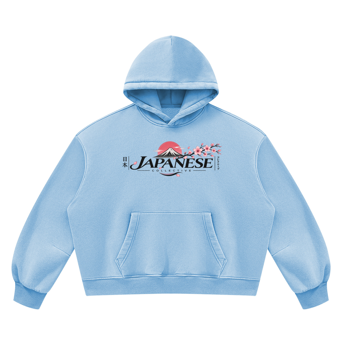 Mans cherry blossom Vintage Wash Boxy Fleece Hoodie