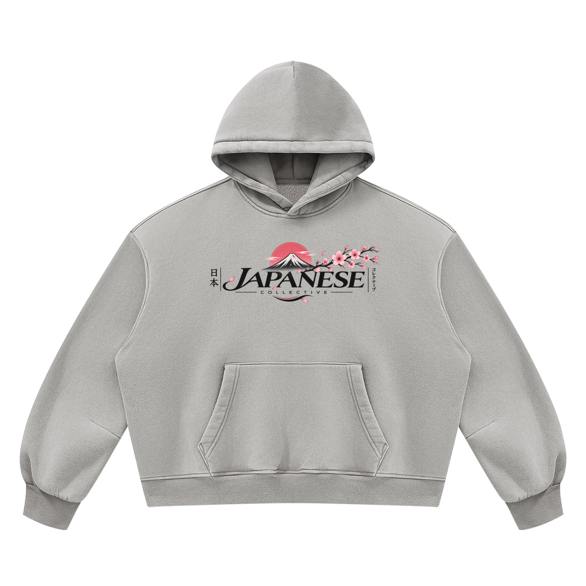 Mans cherry blossom Vintage Wash Boxy Fleece Hoodie