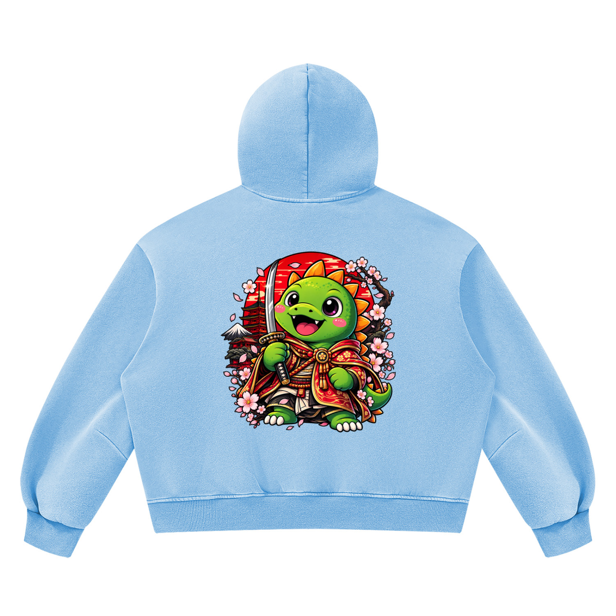 Mans cherry blossom Vintage Wash Boxy Fleece Hoodie