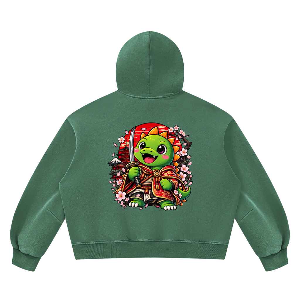 Mans cherry blossom Vintage Wash Boxy Fleece Hoodie