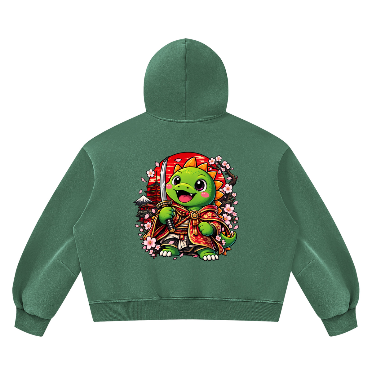 Mans cherry blossom Vintage Wash Boxy Fleece Hoodie